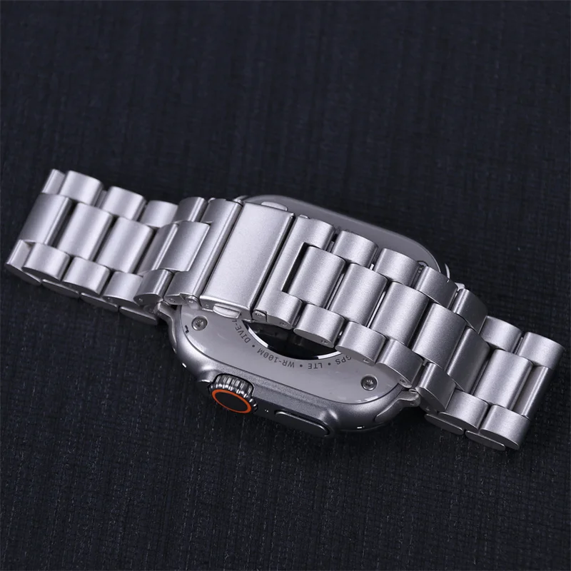 Stainless Steel Strap For Apple Watch Band 45mm Ultra 49mm 41mm 40mm 44mm 46mm Strap Metal Bracelet For Iwatch Series 10 9 42mm