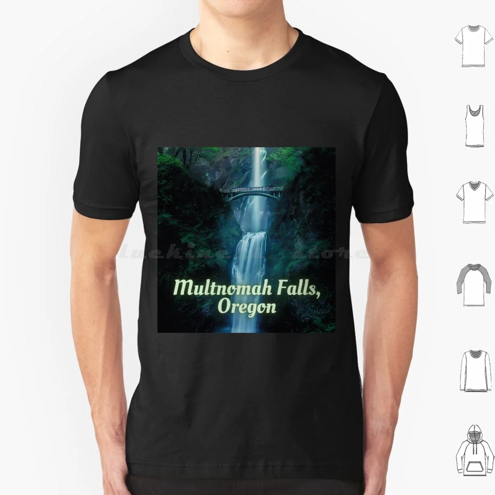 تي شيرت Multnomah Falls Oregon Waterfall للرجال والنساء والأطفال 6xl Multnomah Falls Oregonian Oregon Hiker Mt Hood Oregon Backpacker #1