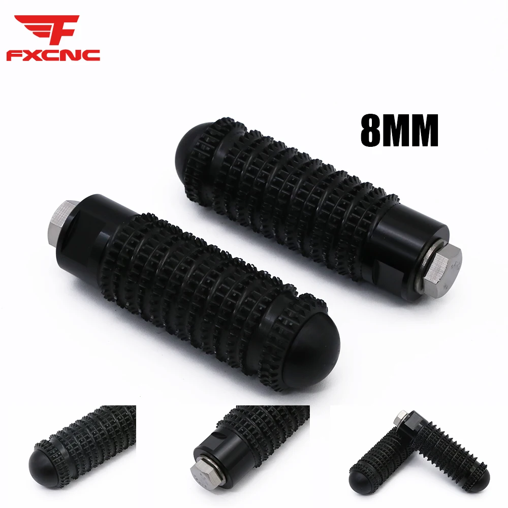 

8MM For Suzuki GSXR 600 750 1000 K1-K4 SV650S SV1000/S Universal Motorcycle Rearset Footrests Knurling Footpeg Foot Pegs