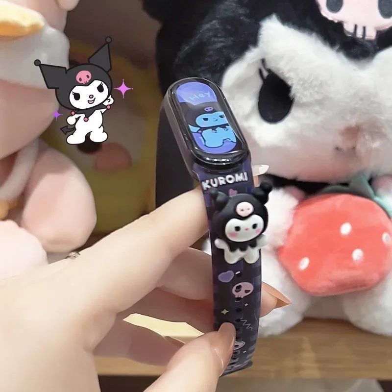 Sanrio My Melody Kuromi Armband für Xiaomi Mi Band 8 7 6 5 4 3 Armband Cartoon TPU Armband Smartwatch Ersatzarmband