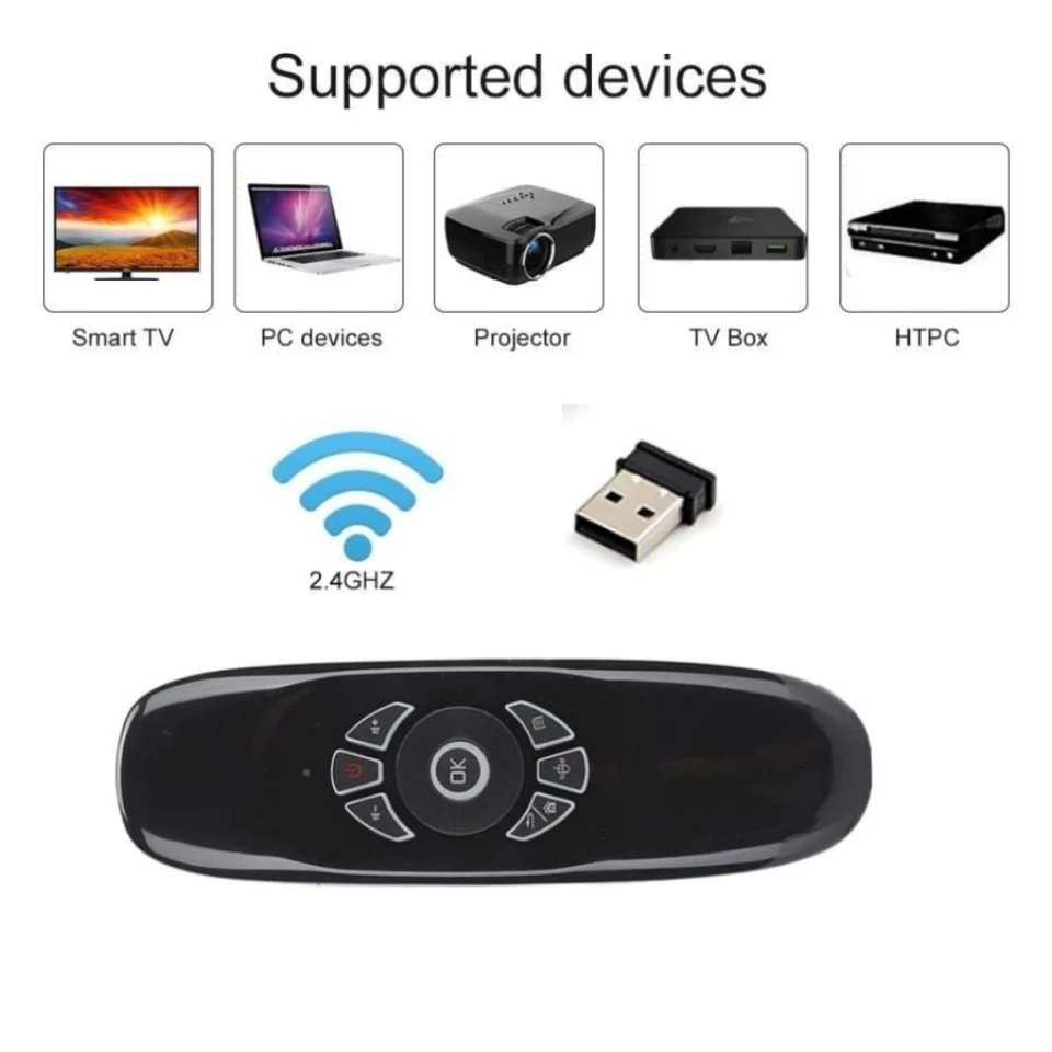 Usb Air Mouse Draadloze Toetsenbord Smart Rechargable Fly Mouse Met Rgb Backlit Russische Toetsenbord Voor Android Tv Box