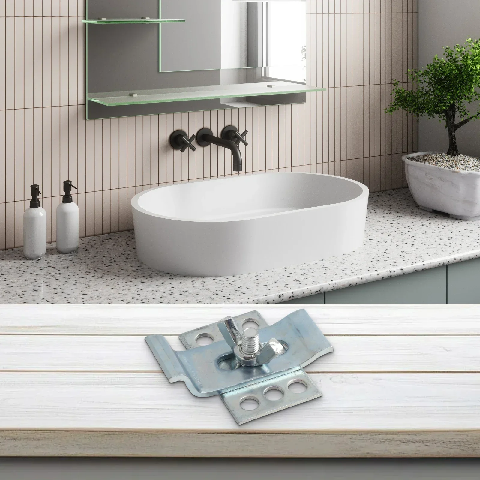 

Kitchen Sink Brackets Undermount Sink Clips Stable Sink Installation Adjustable Sink Brackets For Bathrooms For Professionals