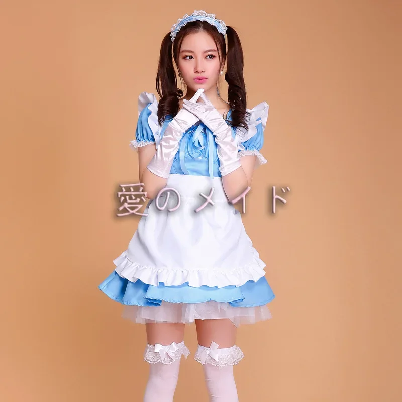 Lolita Rock Maid Cosplay Kostüm Halloween Kostüm Kurzarm Kleid Frauen plus Größe Rock Anime Kleidung Bühne Performance-Set