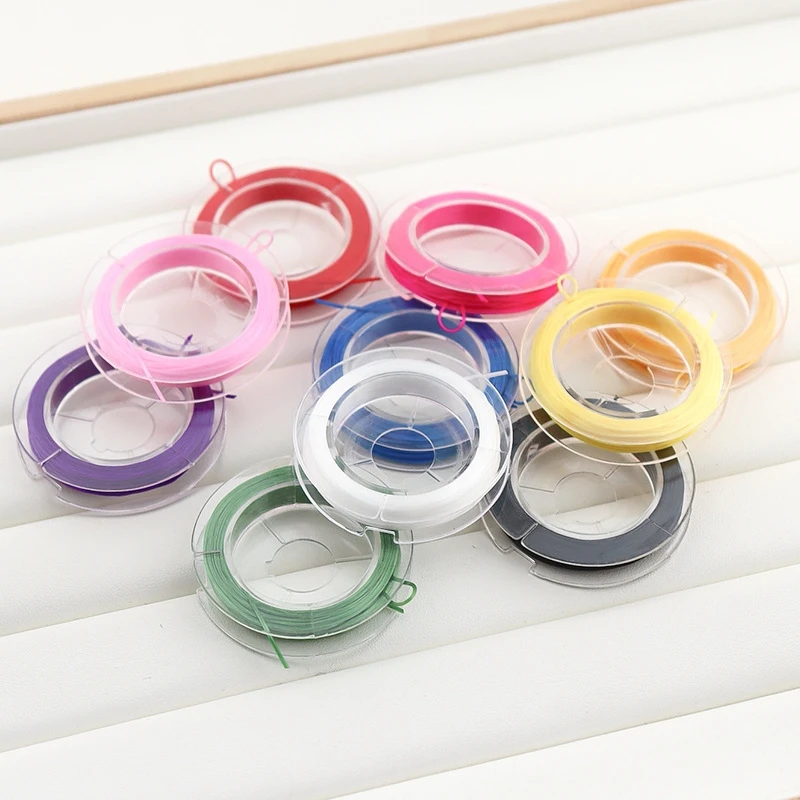10 Rollen/Set Elastische Kristallschnur in verschiedenen Farben, Perlenfaden für DIY-Bastelarbeiten, Ornamentherstellung, handgemachte Accessoires – Detail 3