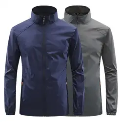 Sports Jacket Ultra-light Male Motorcycling Fishing Sunscreen Clothing Zipper Placket Soft Windbreaker Coat Streetwear