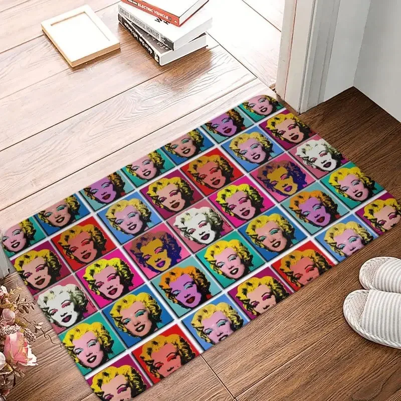 Pop Art Golden Warhol Front Door Floor Entrance Mats Outdoor Bath Kitchen Doormat Garden Carpet Rug