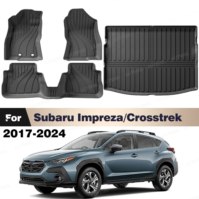 

LUTEHIL для Subaru Impreza/Crosstrek 2017-2024 2023 2022 2021 2020AllWeather TPE напольный коврик багажник ковер авто аксессуары для интерьера