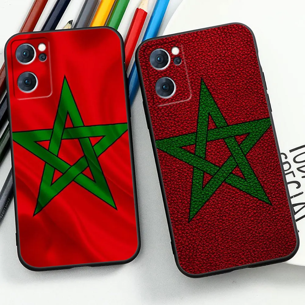 Moroccans Morocco Flag Passport Phone Case For OPPO Reno 10 8 8T 7 7Z 6 5 4 Pro Plus FIND X5 X3 X2 Pro Lite 4G 5G Silicone Cover