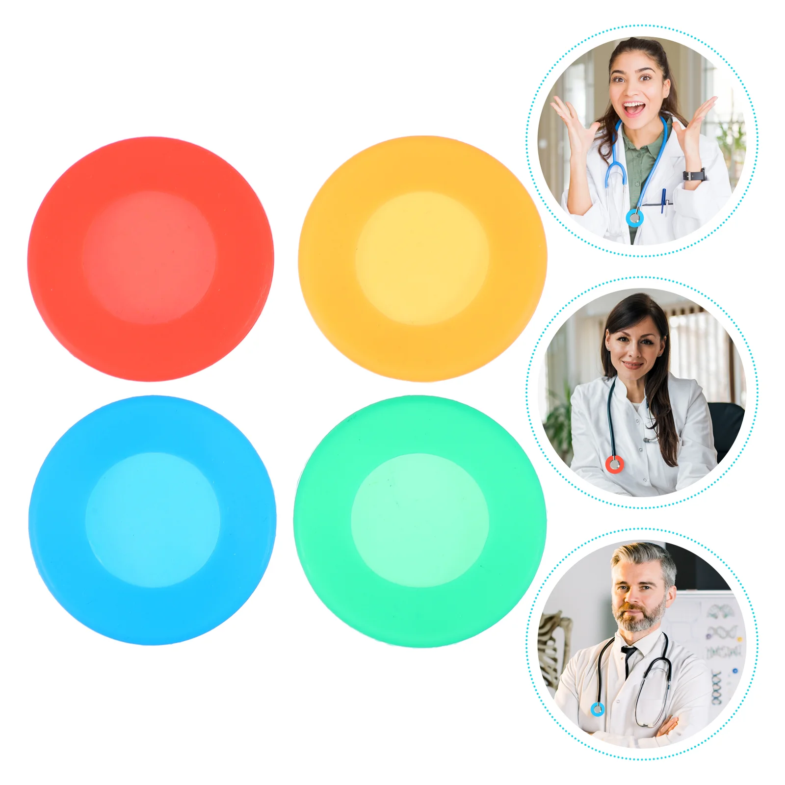 

16 Pcs Diaphragm Stethoscope Case Nurse Ear Plugs Protector Silica Gel Scrunchie Silicone Cover