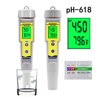 High Quality PH Meter TDS Temperature EC Water Quality Tester Pen Conductivity Detector Monitor Purity Measure Tool for Pools