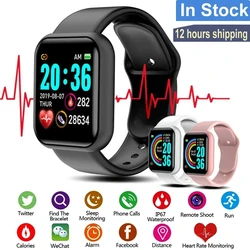 Wristwatch Fitness Y68 Color Screen Smart Sport Watch Activity Running Tracker Heart Rate For Children Men Women Watch Hours