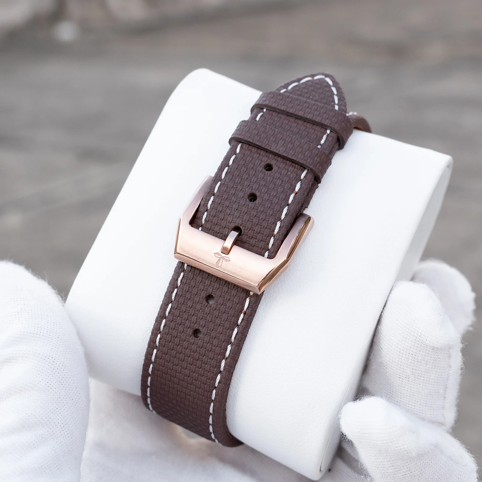 Reef Tiger RT Роскошные квадратные автоматические часы с розовым золотом и коричневым циферблатом, светящиеся 24-часовые механические часы с кожаным ремешком и турбийоном