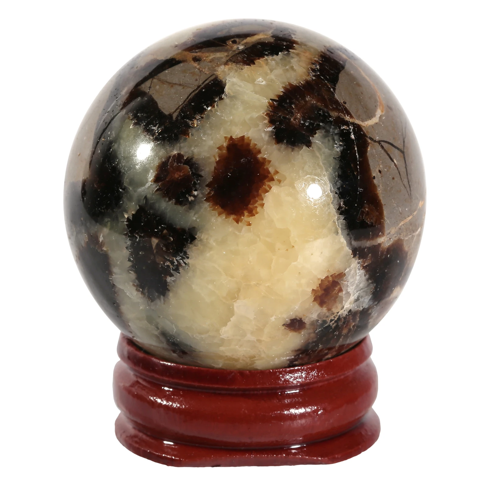 

TUMBEELLUWA Natural Septarian Dragon Stone Sphere Crystal Ball Reiki Healing Gem Stone Specimen For Home Decor