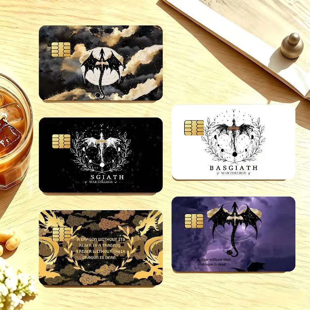 F-Fourth Wing Dragon-D Credit Card Public Transportation Cards Protective Sticker Waterproof Card Face Decoration 4PCS
