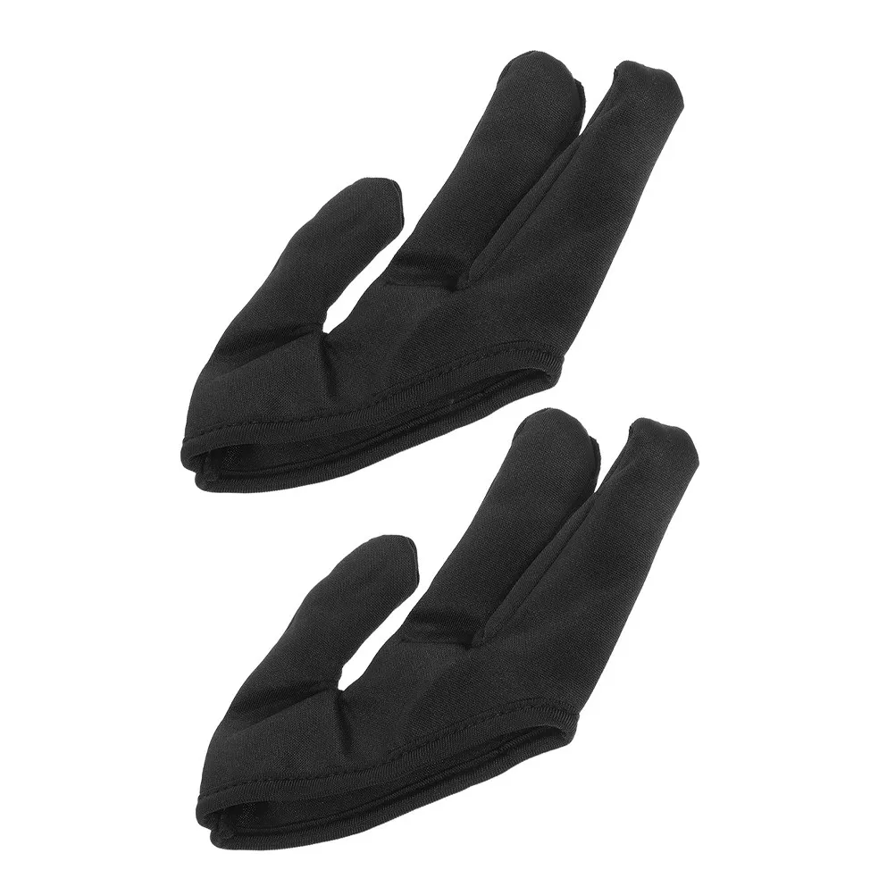 

2Pcs Heatproof Three Finger Gloves Hair Styling Curling Wand Straightener Thermal Protective Gloves Heat Resistant Finger Covers
