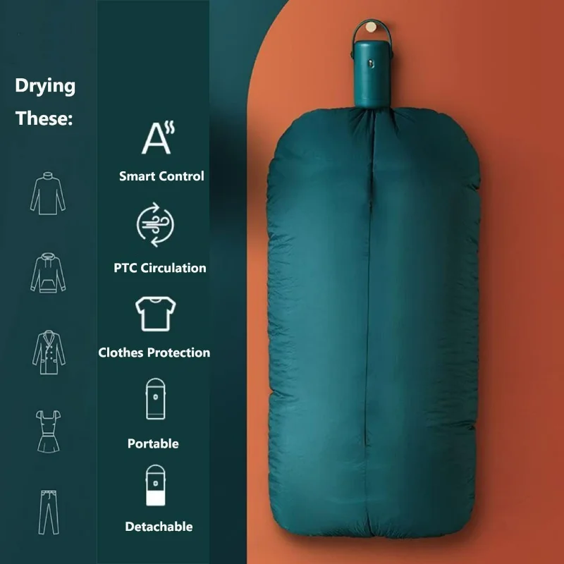 Portable Clothes Dryer, 250W Multifunctional Small Dryer Machine, Big Bags for Travel and Home Laundry