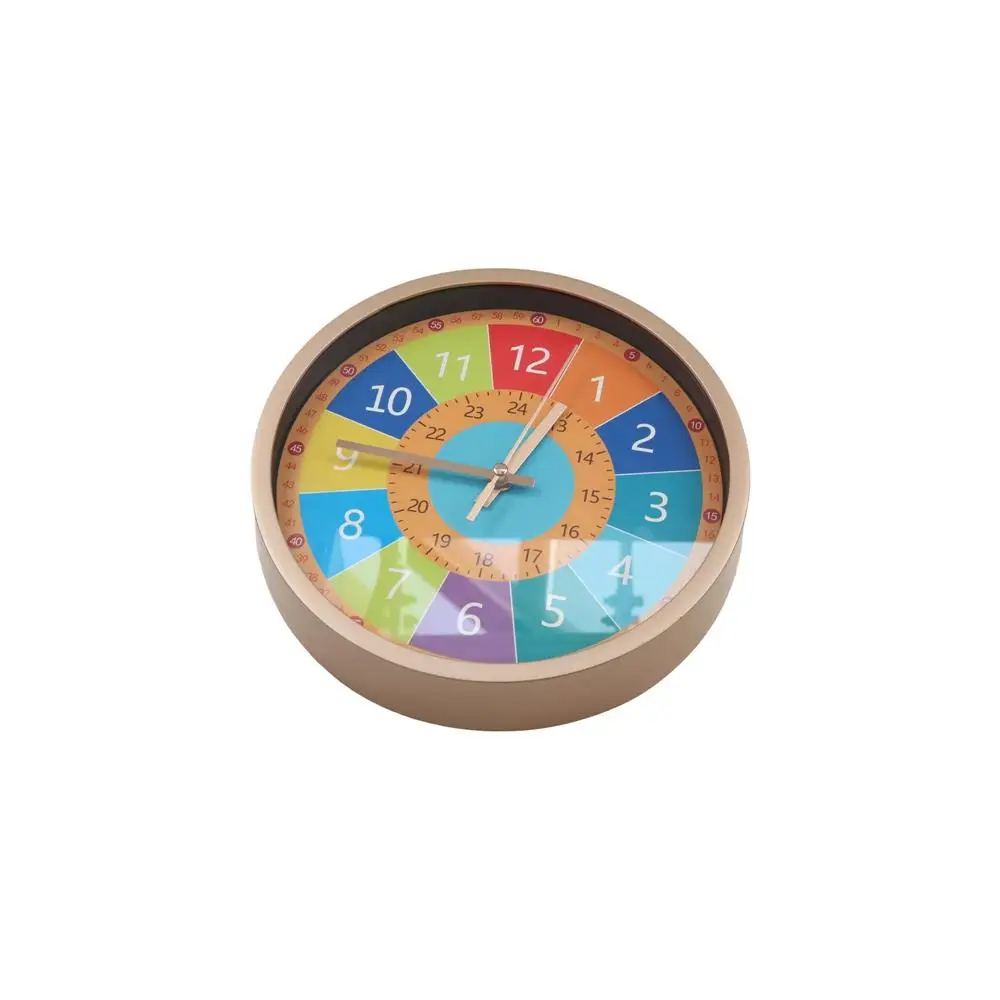 Wall Decor Silent Wall Clock Modern Simple Learning Clock Cartoon Mute Electronic Color Clock Gift