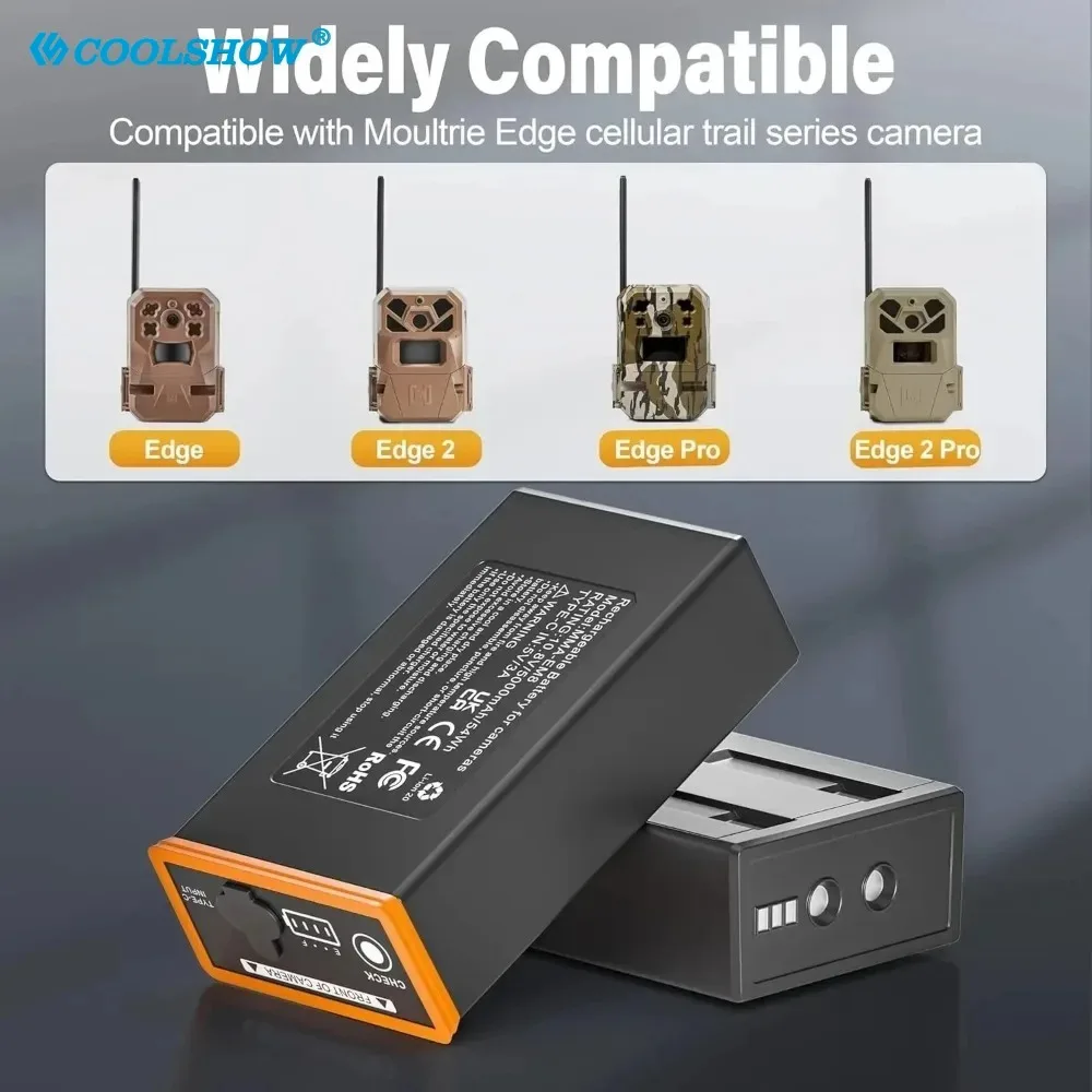 

5000mAh Battery EM8 For EDGE PRO EDGE 1 Moultrie Trail EM8 Cameras Rechargeable Lithium Batteries