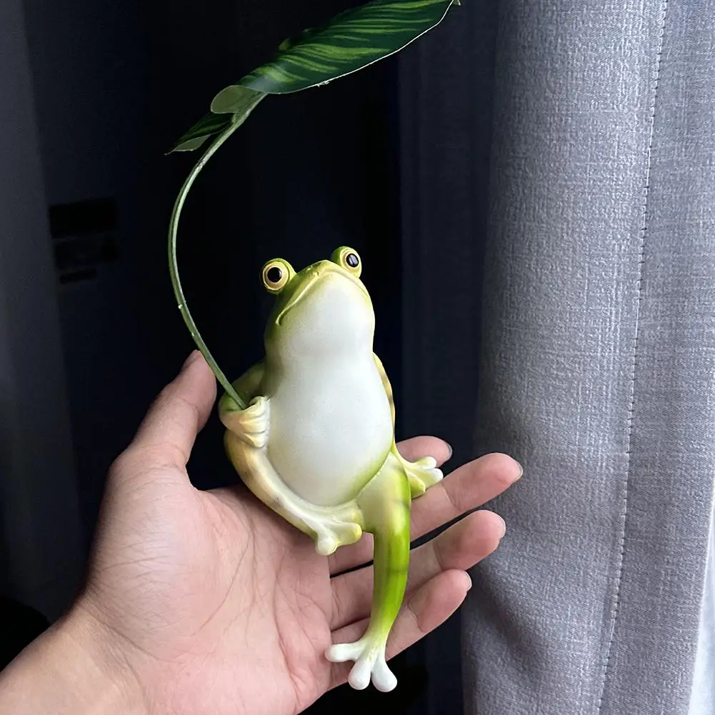 Animal Frog Fairy Simulation Mini Resin Ornament Garden Micro Decoration Miniature Gift Craft Home Figurines LandscapeTerra J2T1