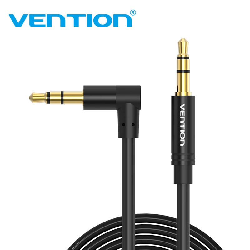 Vention 3.5mm Jack Audio Cable 3.5 Male to Male Cable Audio 90 Degree Right Angle AUX Cable for Car Headphone MP3/4 Aux Cord hot