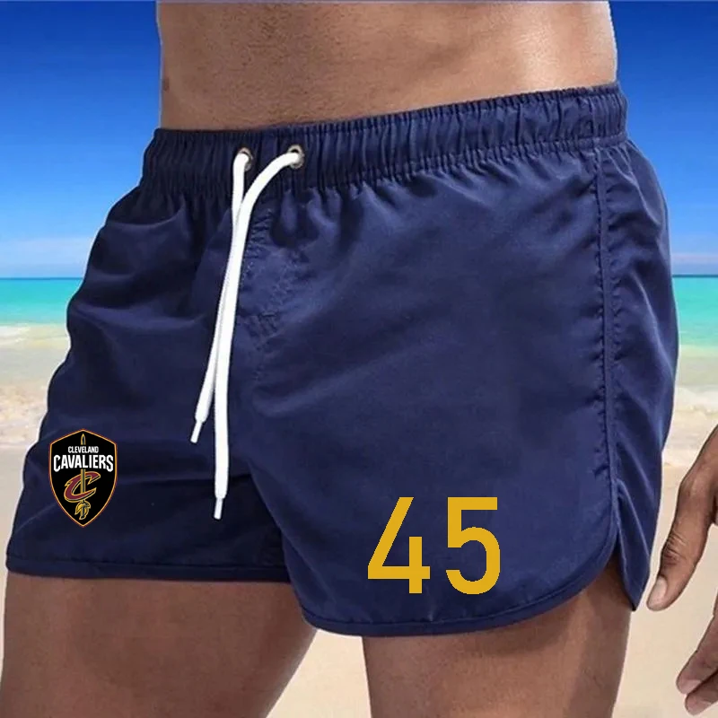 Pantalones cortos de verano para hombre, bañadores de secado rápido, traje de baño transpirable con cordón y bolsillos, pantalones deportivos para surfear en la playa