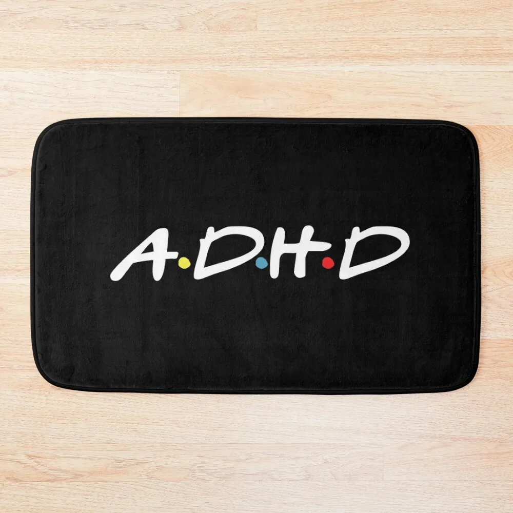 

ADHD Classic Text Bath Mat Quick-Drying Bathroom Floors Floor Toilet Carpet Living Room Mat