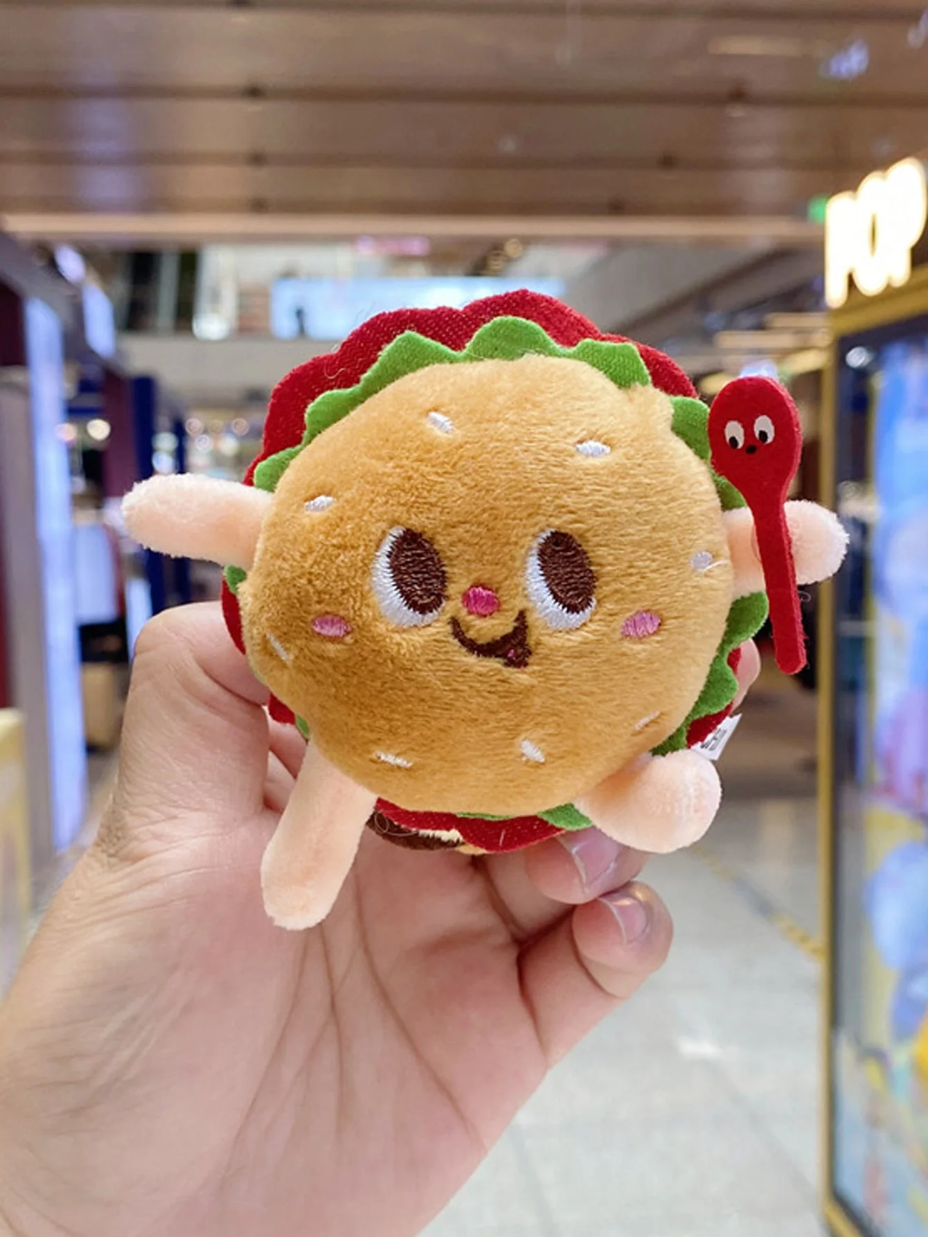 1PC-Burger plush dog toy - designed for bite resistant small dogs, interactive pet toy, suitable for chewing small dog toys