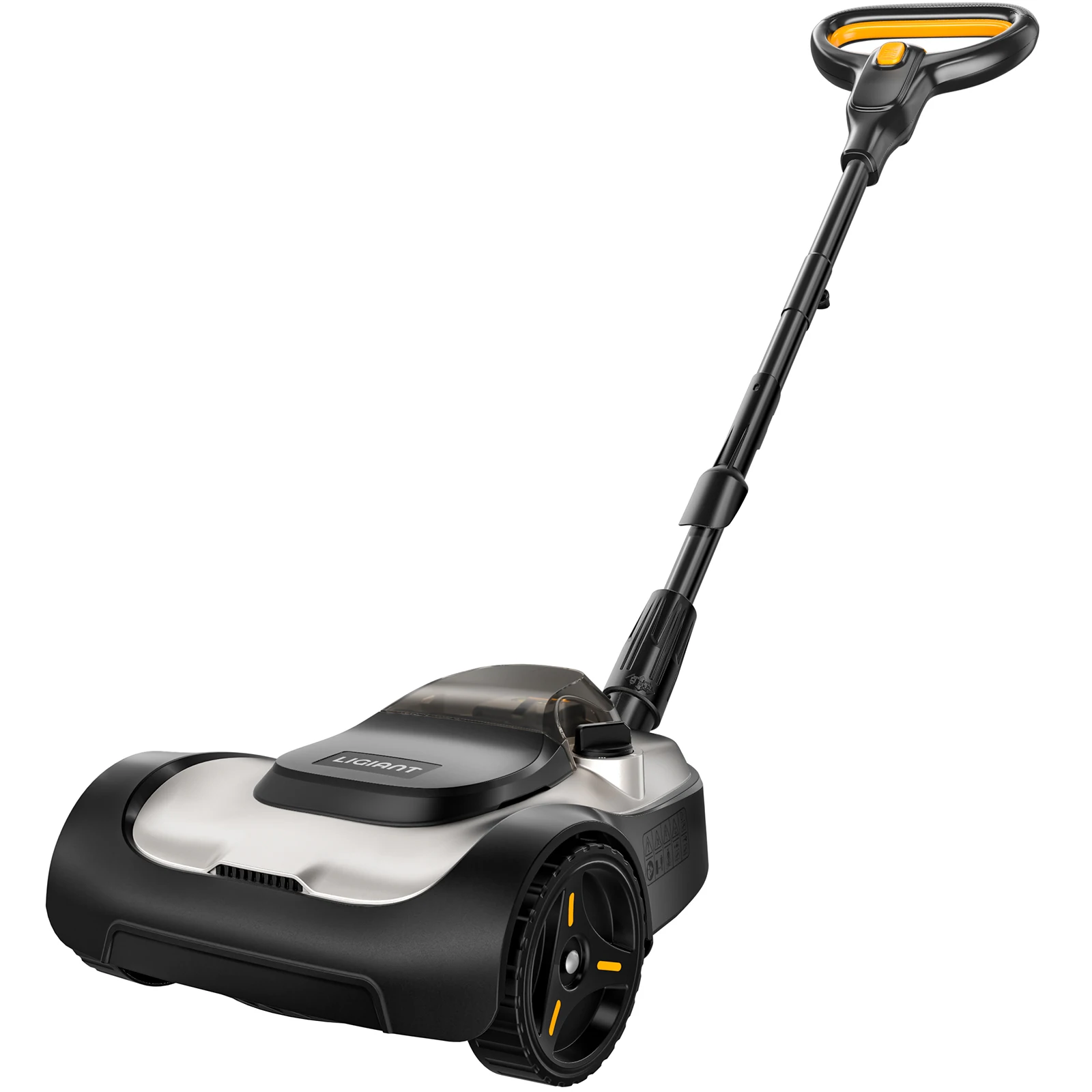 9" (23cm) Akku-Rasenmäher, mit 4.0Ah Akku & Ladegerät, 6000RPM bürstenloser Motor, 3-stufige Schnitthöhenverstellung, 10°–75° Neigungsschutz, leichter elektrischer Schubmäher für kleine Gärten