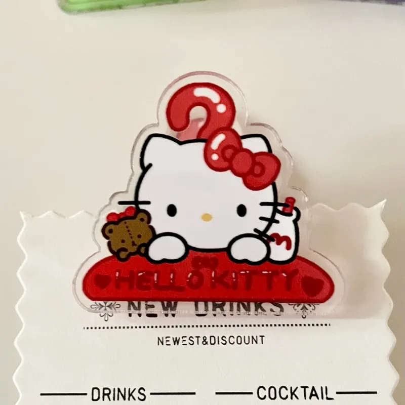 New Sanrio Creative Brochure Holder Kuromi HelloKitty My Melody Student Kawaii Cinnamoroll Acrylic  Note Holder Girl Gift