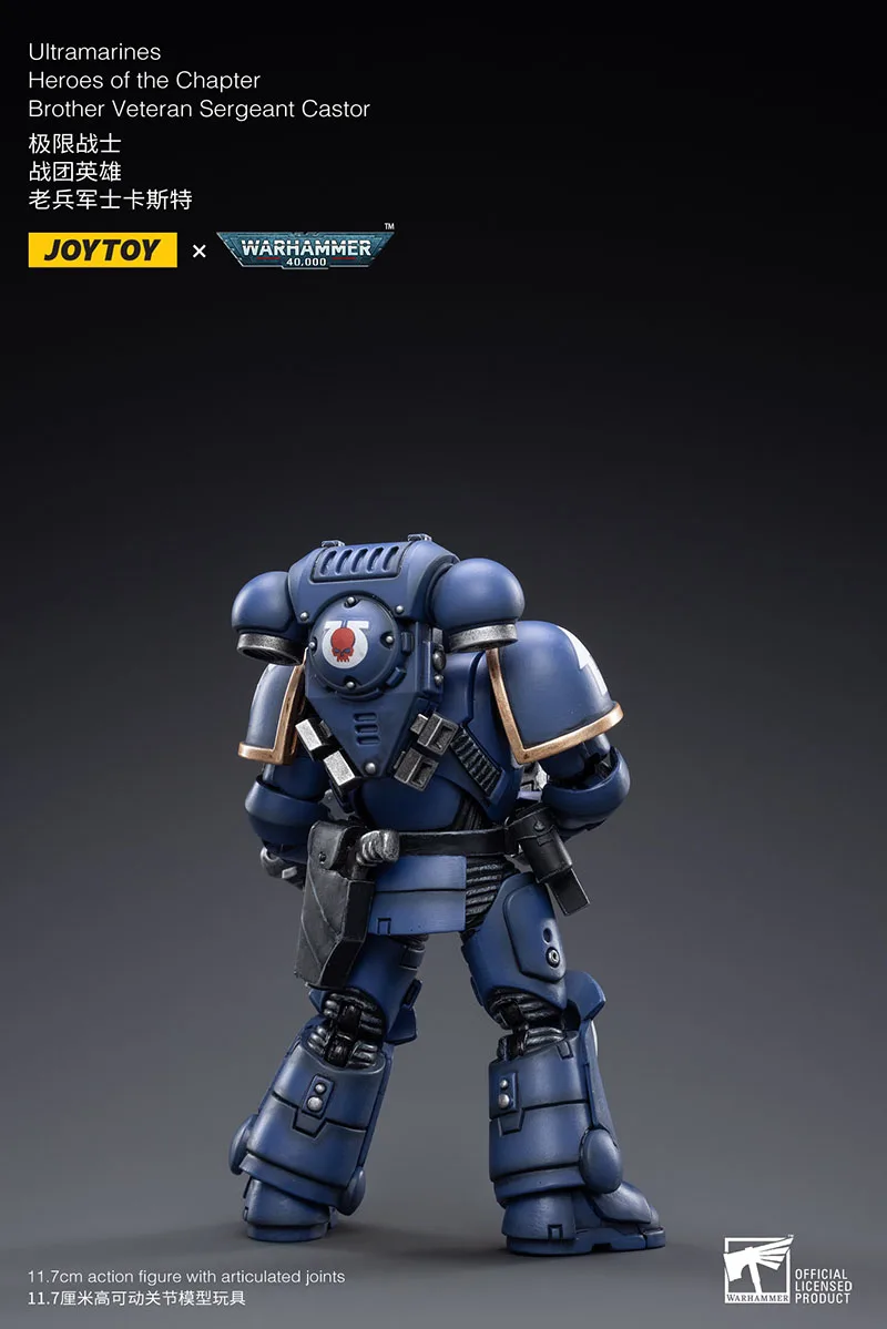 JOYTOY Warhammer 40K 1/18 Ultramarines Heroes of the Chapter Actionfigur Primaris Ancient Posca Lieutenant Erastus Sergeant