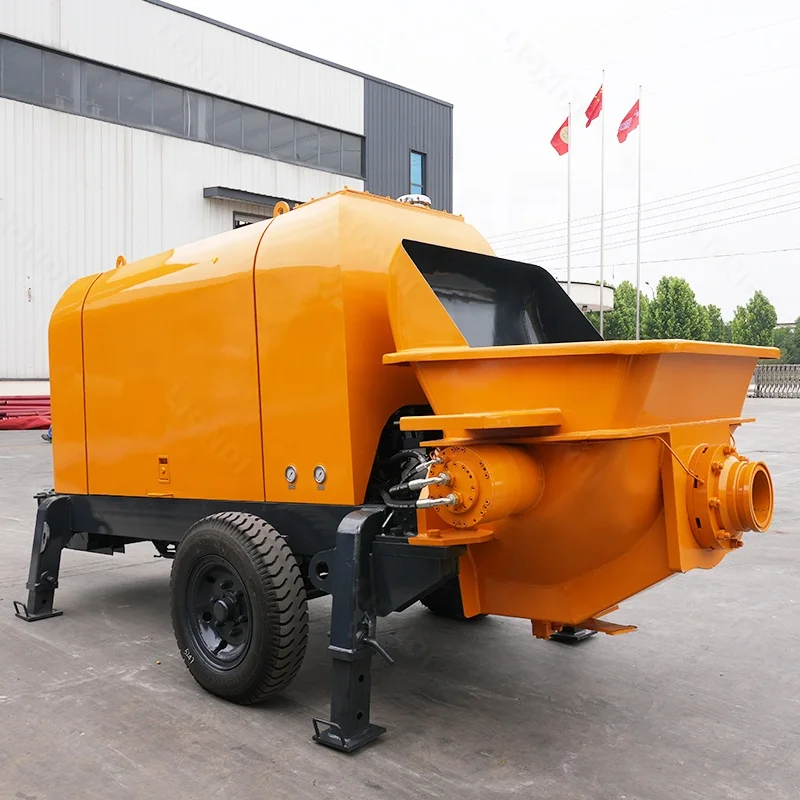 Small Concrete Pump 10m3/h Mini Electric Cement Pumping Machine for Indoor Floor Construction Customized