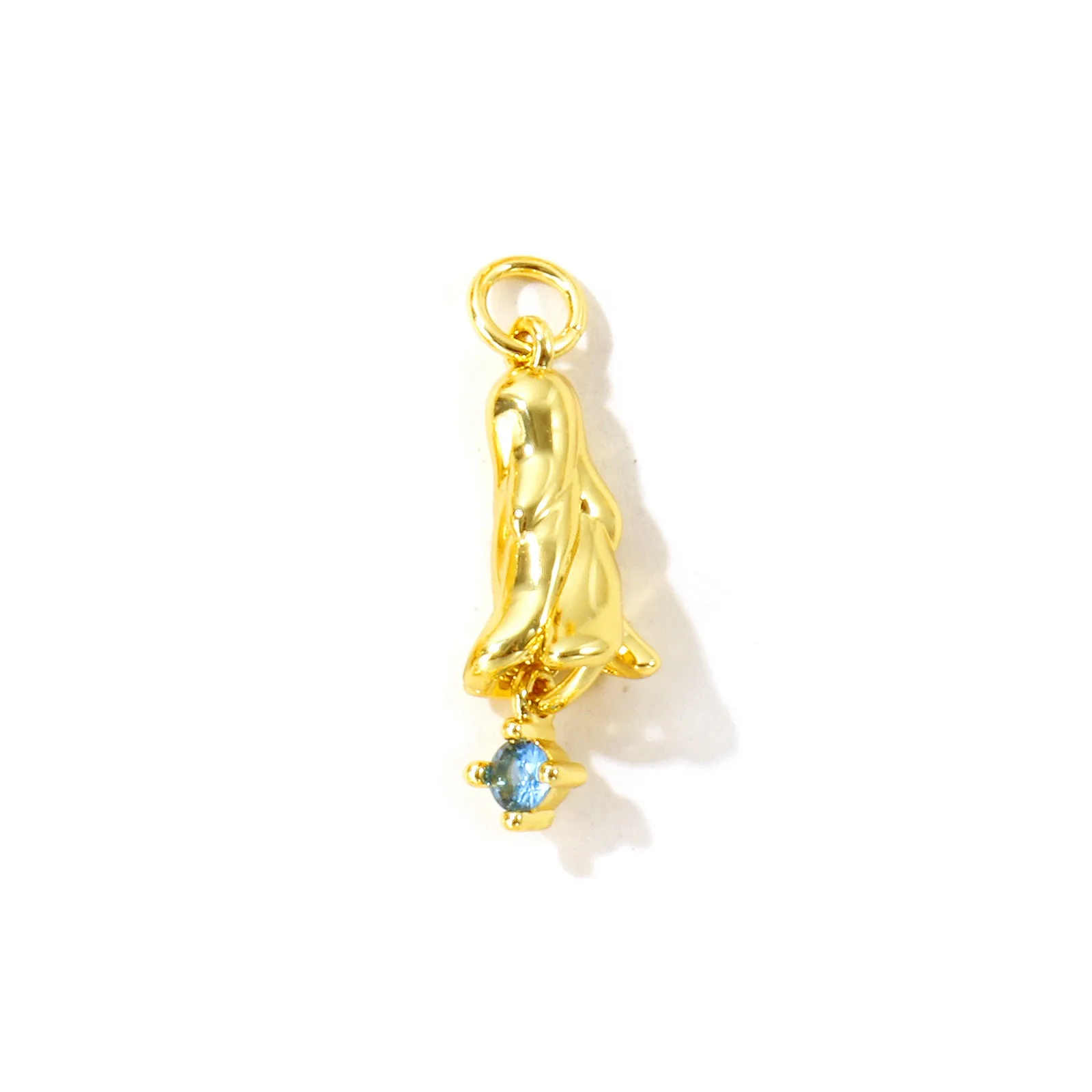 2 Stück Zirkonia-Geburtsmonatsblumen-Anhänger, 18K vergoldetes Messing, für DIY-Halsketten-Schmuckherstellung, Großhandel – Detail 3