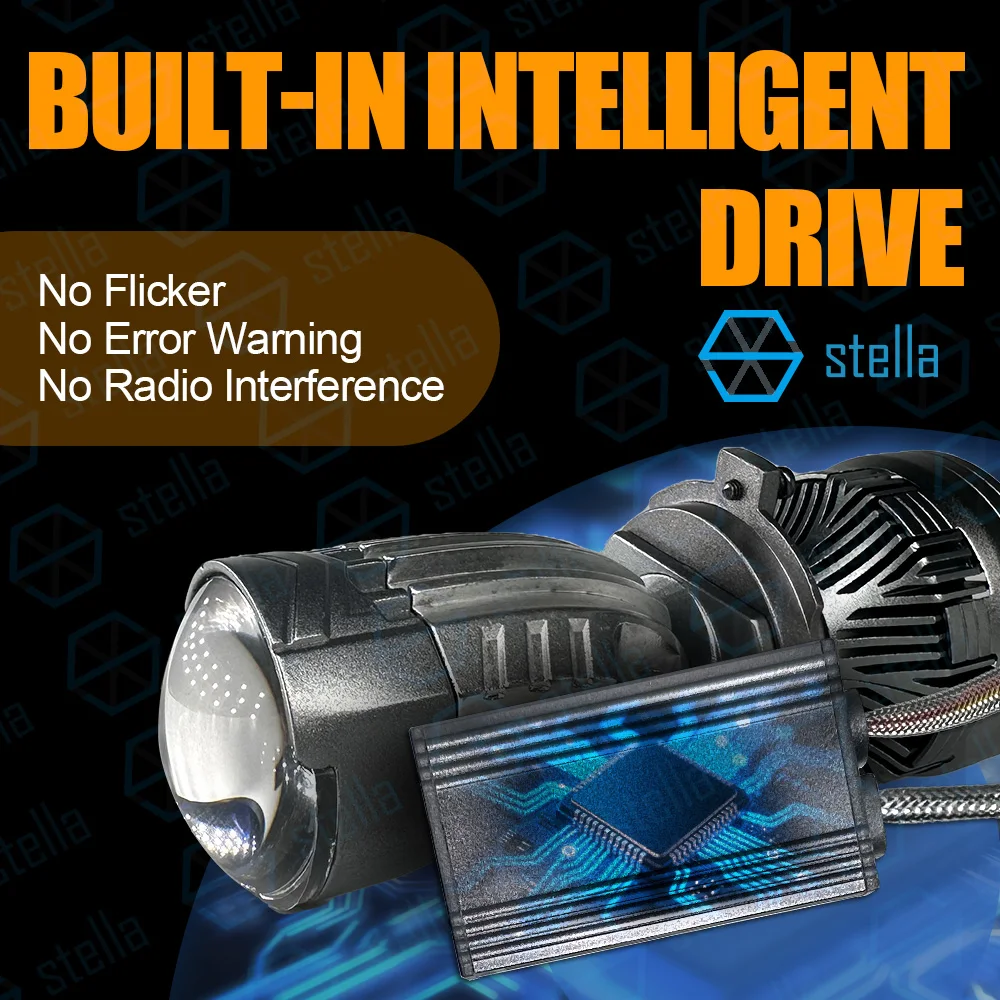 ستيلا 1 مجموعة عالية الطاقة 120 واط الجيل الثالث H4/HB2 LED عدسة صغيرة العارض المصباح لمبة للسيارات/المحرك السوبر مشرق 300000LM