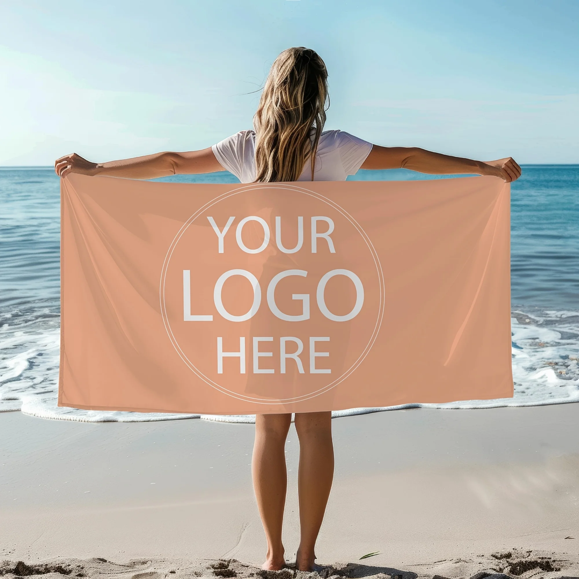 Personalized Custom Beach Towel Customized Photo/Text Oversized Microfiber Towel Summer Party Gift for Beach Swimming Bath Sport