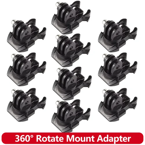 360 °   Adaptador giratorio para casco, Base de soporte para GoPro Hero 13 12 11 10 9 8 7 Insta360 SJCAM SJ4000 AKASO DJI Osmo, cámara de acción