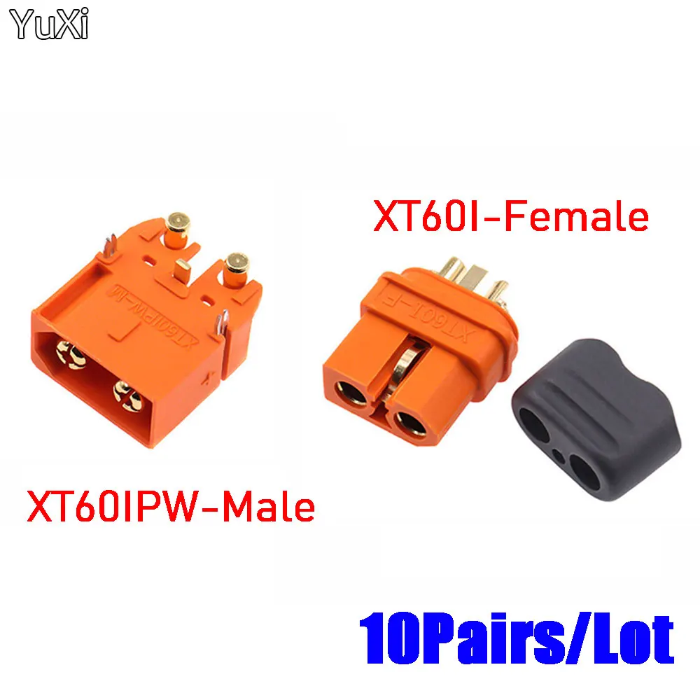 10pairs/Lot  XT60I-PW Male XT60-I Female 2+1 Waterproof Plug Plated Bullet Connectors for RC Car Lipo Battery