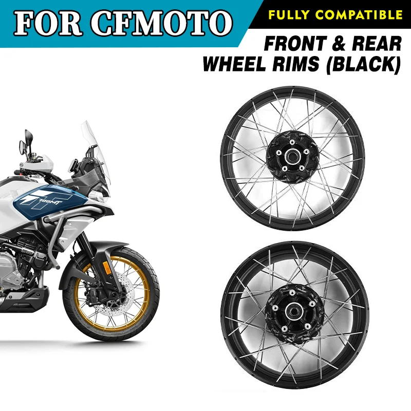 For CFMOTO 700MT Front and Rear Wheel Rims Black Moto Parts CF Moto 700 MT Motorcycle Accessories
