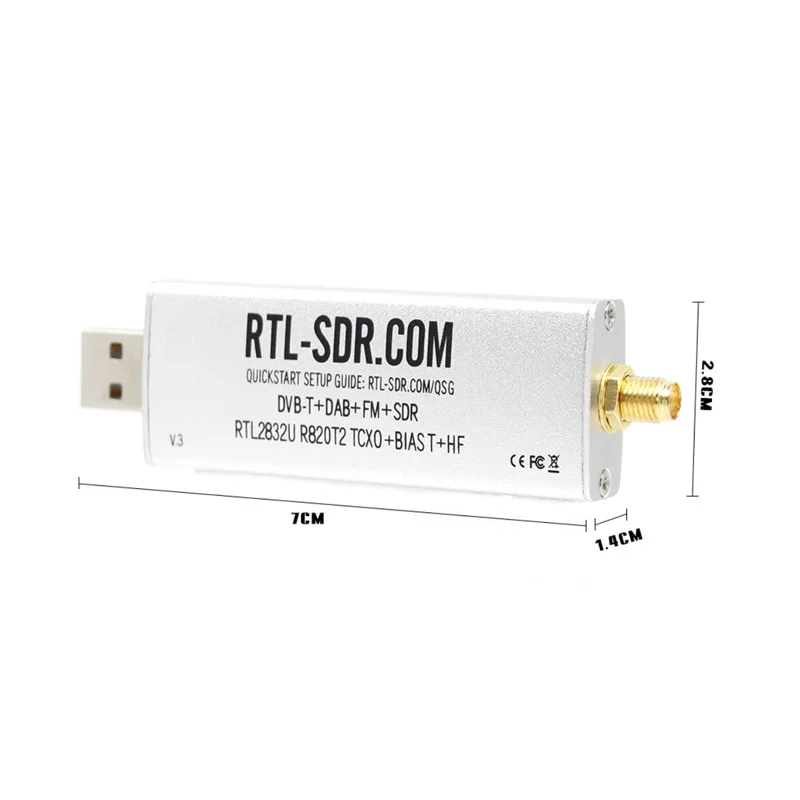 

RTL-SDR V3 R820T2 RTL2832U 1PPM TCXO SMA RTLSDR Software Defined Wireless