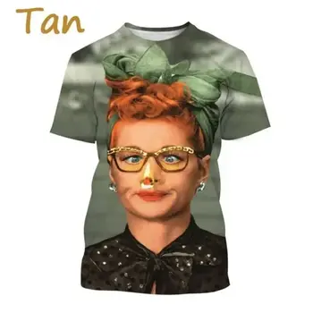 喜劇演員《我愛露西》3D印花男士短袖T卹嘻哈男女通用休閒圓領運動T卹男裝T卹 10 最佳銷售 我愛露西 - №2