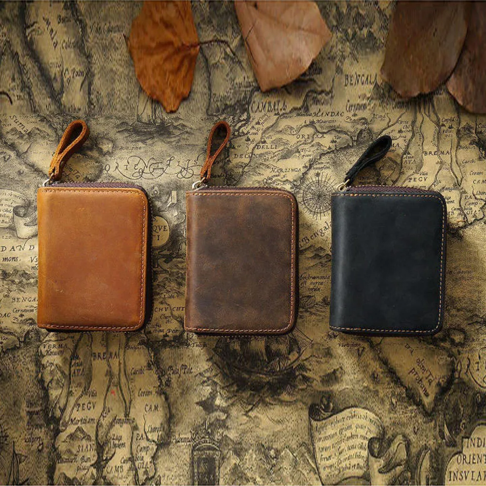 منظم بطاقات من الجلد الطبيعي، حامل بطاقة الأكورديون، محفظة للعملات المعدنية، محفظة جلدية لحامل البطاقات، محفظة عمل