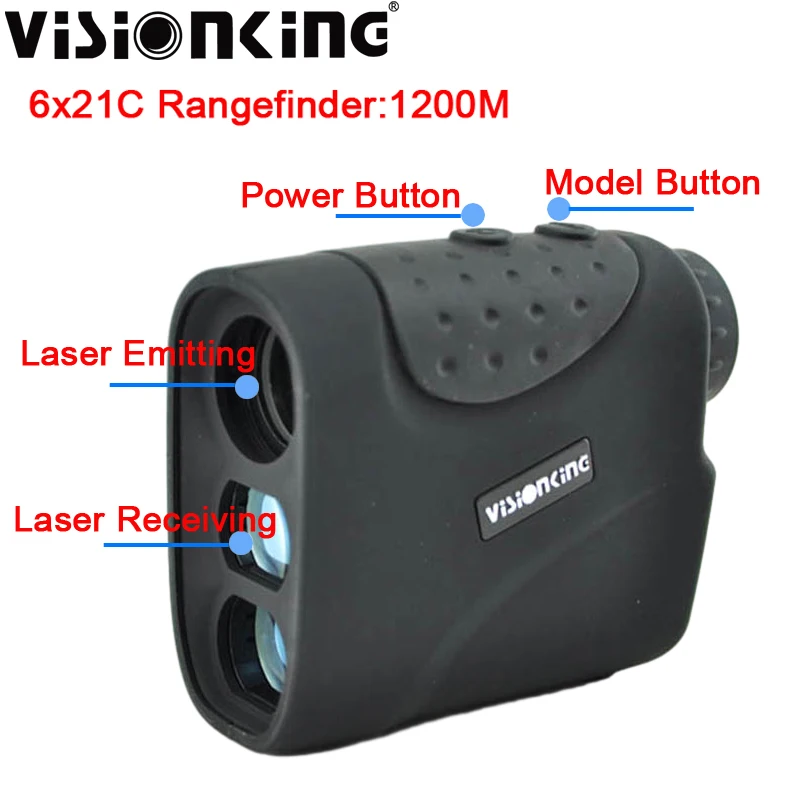 

Visionking Portable 6x21 Laser Rangefinder LCD Bak4 Proof Optical Monocular 1200m Distance Meter Golf Hunting Survey Telemeter