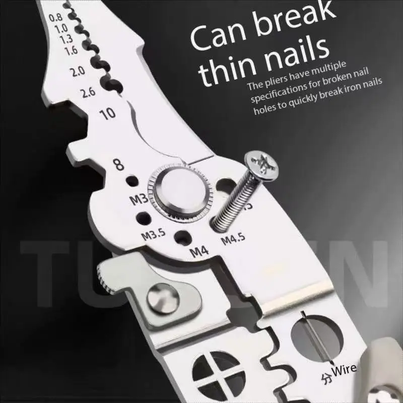 كماشة كهربائية متعددة الوظائف لتقسيم الأسلاك وتجريد متخصصة للكهربائيين