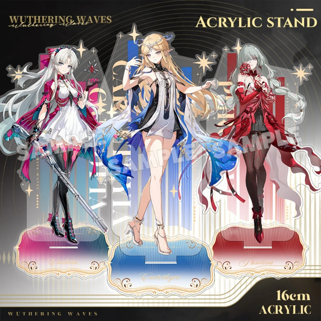 Wuthering Waves Character Stand Yangyang Chisa Cangli Aemeath Cute Cartoon Anime Game Desk Ornament Gift
