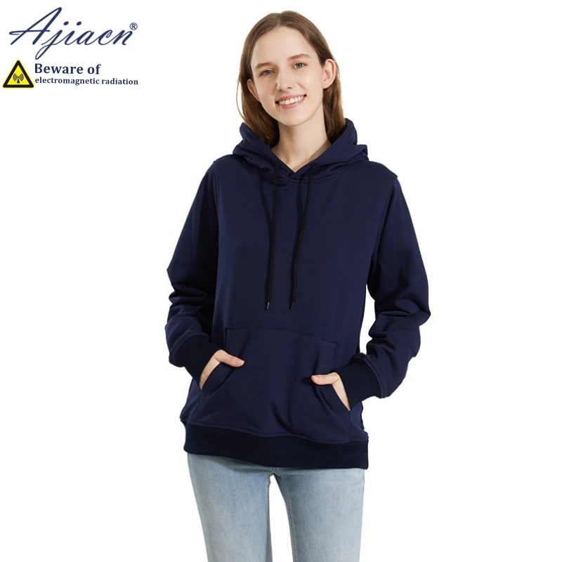 Genuine anti-radiation 100% silver fiber knitted lining hoodie Household appliances Electromagnetic radiation shielding clothes