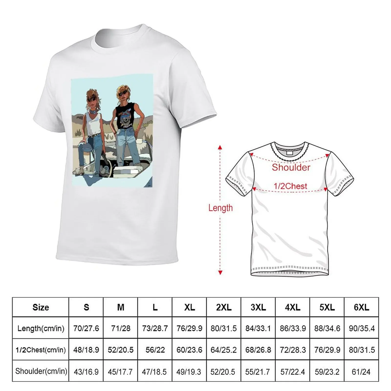 Thelma and Louise T-Shirt korean fashion vintage tee shirts for men