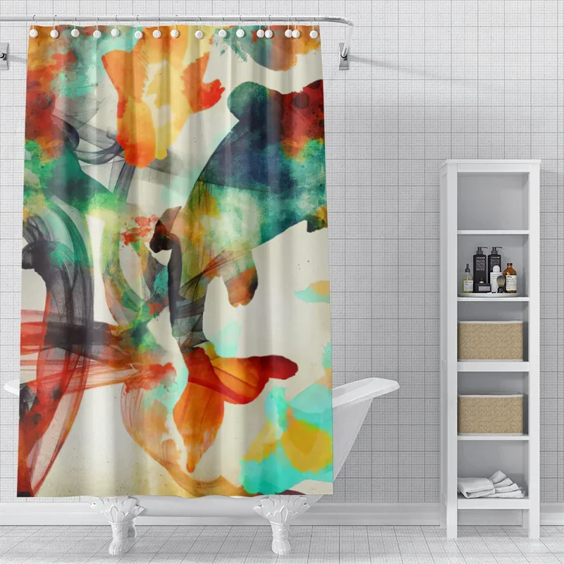 Home shower curtains for bathroom waterproof fabric Modern Nordic style bathroom Curtains shower curtain morandi ins Abstract