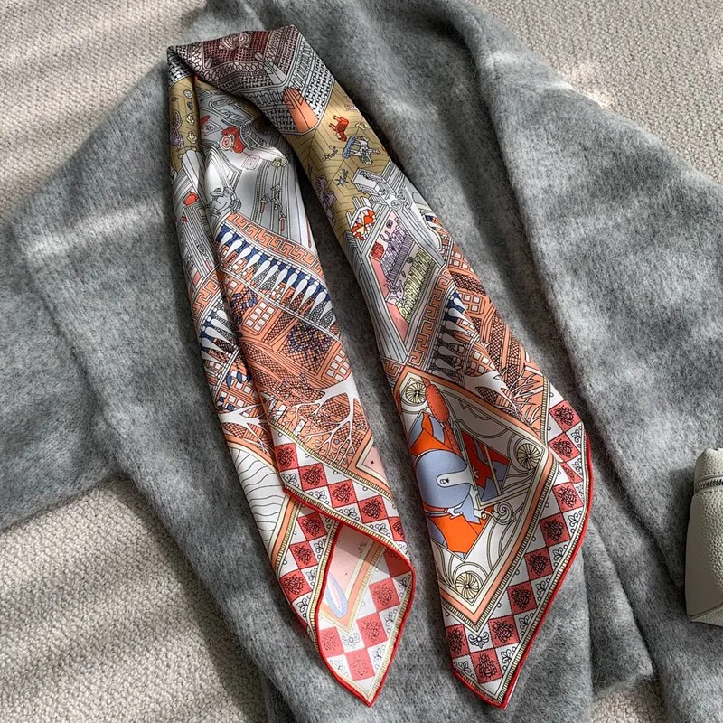 18mm 100% Silk Scarf Neckerchief 35\