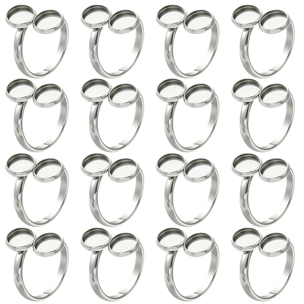 16個入りフィンガーリングブランクベース 18mm 304ス - Ring Set Adjustable のレビューと価格