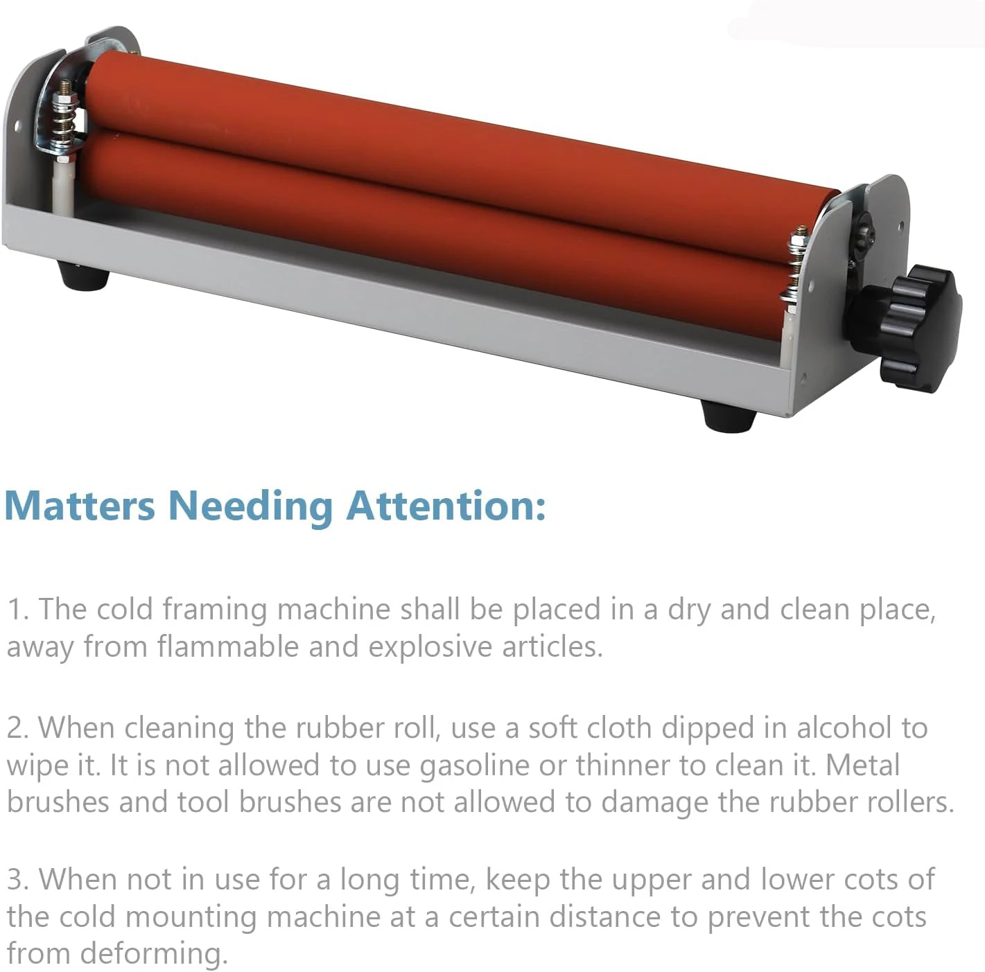 Manual Cold Laminating Machine Hand Crank Photo Laminator 254mm Max Width with 50pcs A6 Laminating Films for A3 A4 Paper Photo