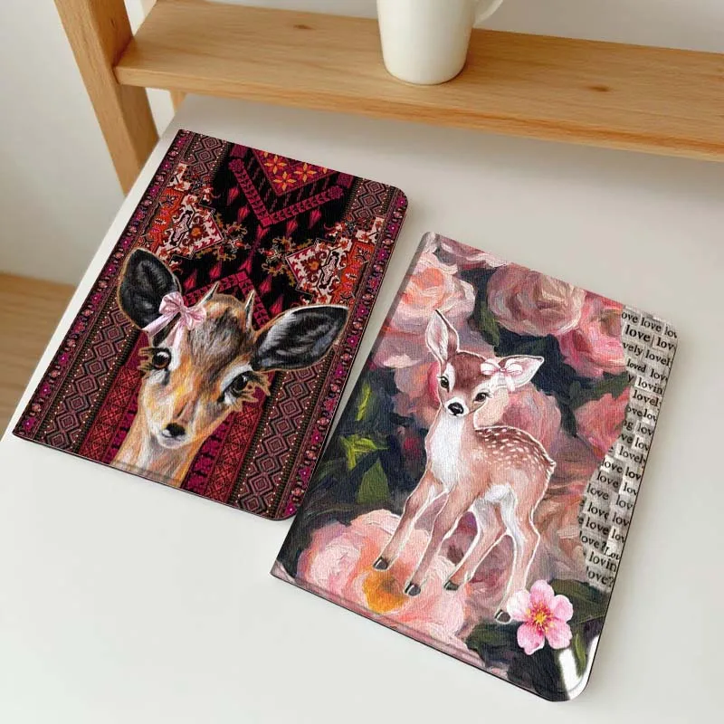 

Чехол для планшета с племенным узором «Оленьи рога» для Apple iPad Air Pro mini 1 2 3 4 5 6 7 8 9 11 M2 M3 M5 M4 5-го 6-го 7-го 10-го 11-го поколений